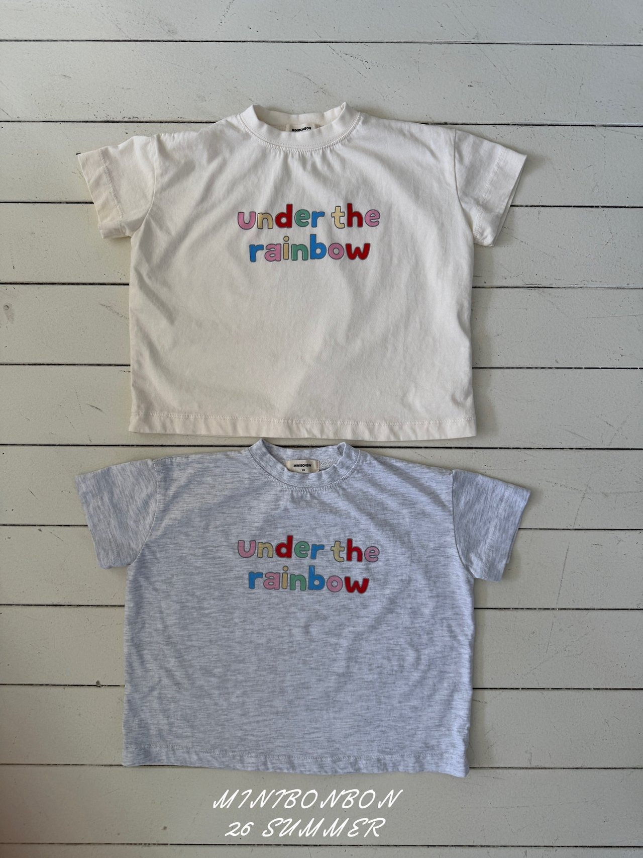 [MINIBONBON] Rainbow Tee / [미니봉봉] 레인보우티