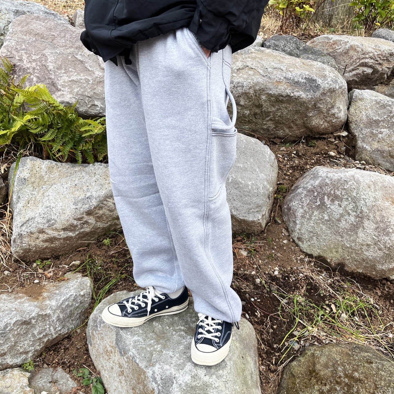 NEO BLUE】BAGGY CARPENTER SWEAT PANTS | blank pizza studio