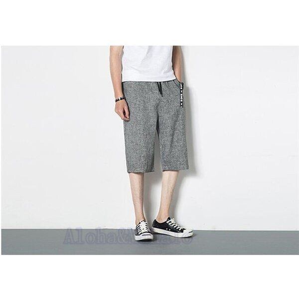 ハーフパンツ 3color ショートパンツ メンズ 五分丈 サルエルパンツ