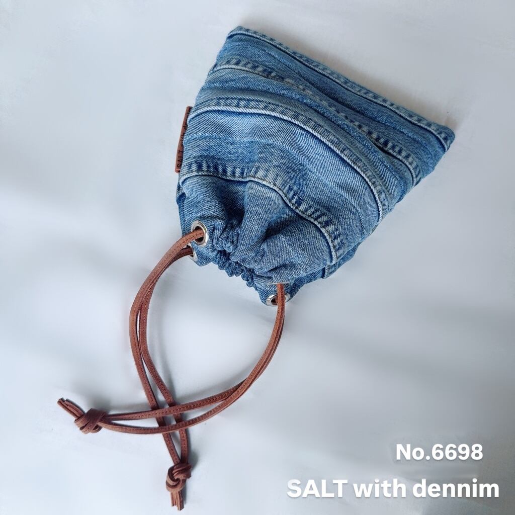 ボーダー巾着mini No.6698 | SALT with dennim