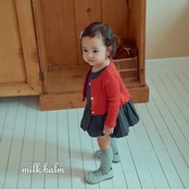 韓国子供服 / 26Autumn / Milkbalm / パンプキン ワンピース / 女子服 / キッズ服 / 秋服 *XS~XL*