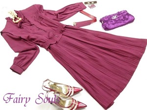 ★送料無料★13号☆フリルと紐リボンプリ－ツワンピ(OPN6503)