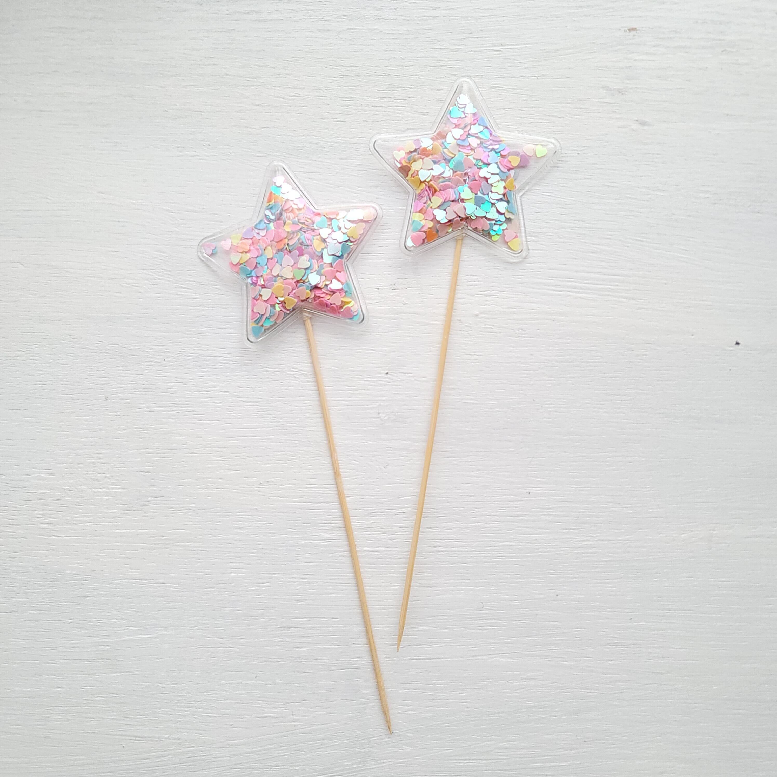 月と星の可愛いケーキトッパー *(3本) | cozyhome