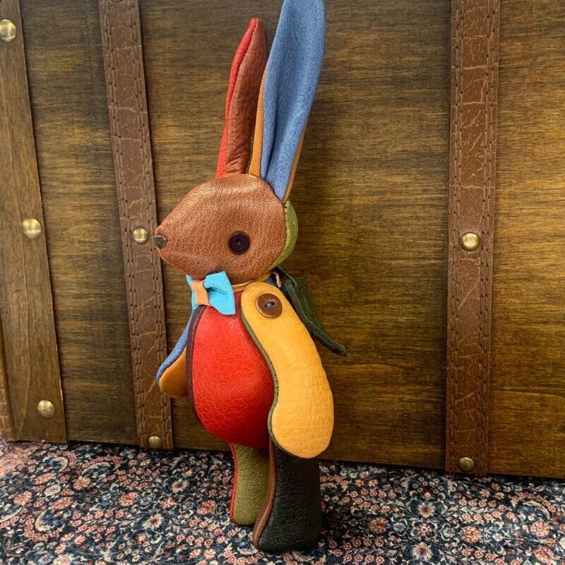 ジビエレザー鹿革ベルラビ★端革を使ってアップサイクル「ベルズラビット」写真の1点販売です　カラフル系１