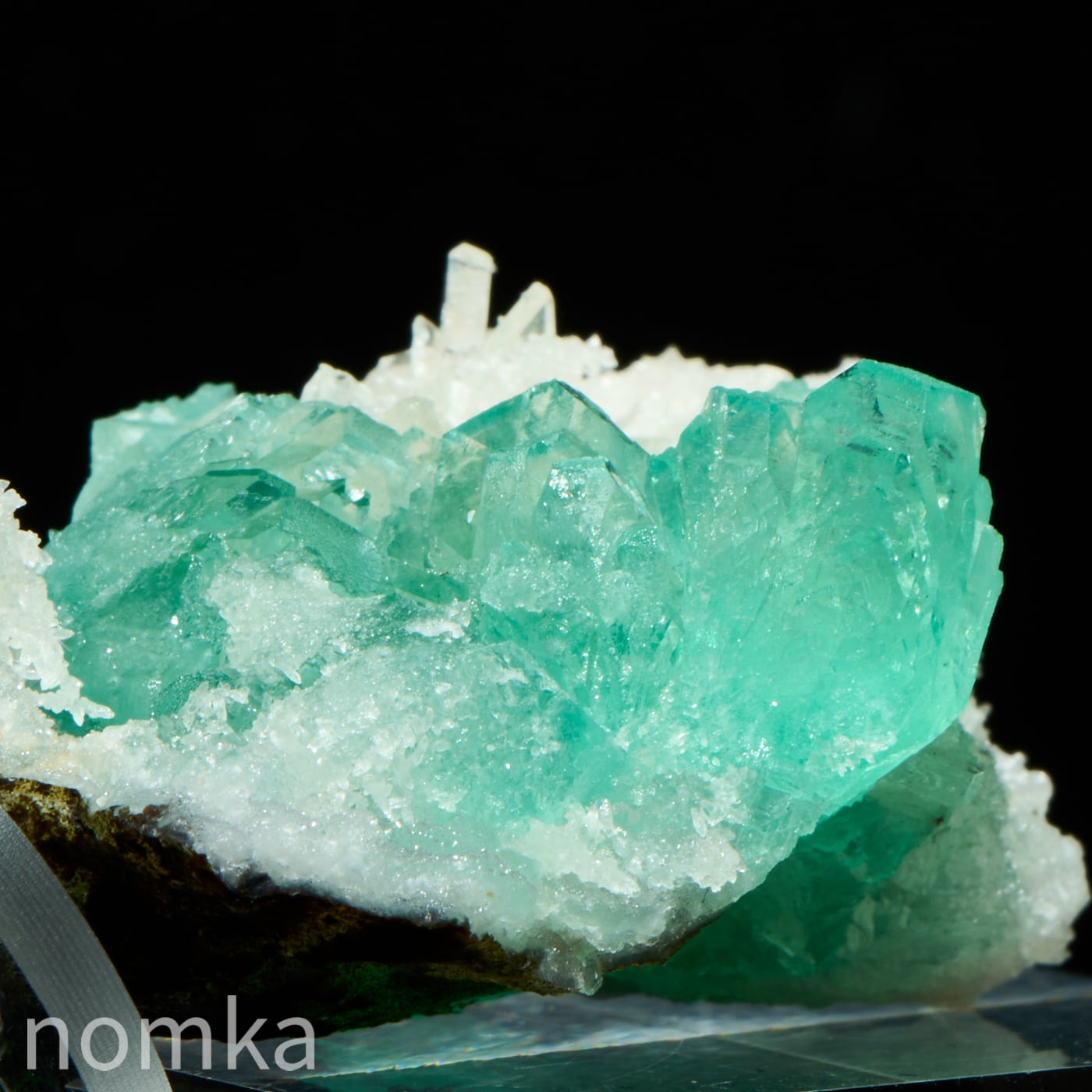 グリーンアポフィライト(AAA)原石台付(インド産)16.2g ngem-0028 | nomka