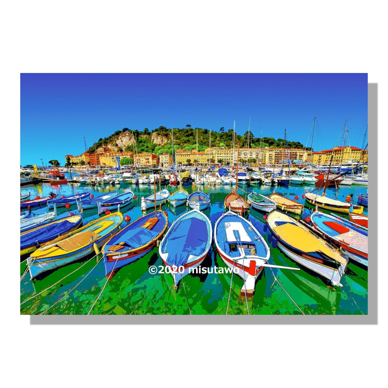 アートポスター】フランス ニースの港（作品No.377） | GALLERY misutawo