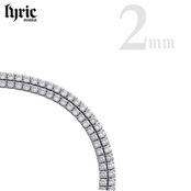 2mm 55cm  luxury tennis necklace silver