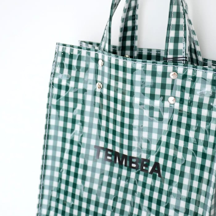 TEMBEA（テンベア） PAPER TOTE SMALL [TMB-2286H] GINGHAM GREEN | tile