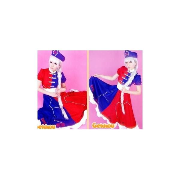 [東方Project] 八意永琳 コスプレ衣装 フルセット W1455 東方Project 八意永琳風 コスチューム コスプレウイッグ＋