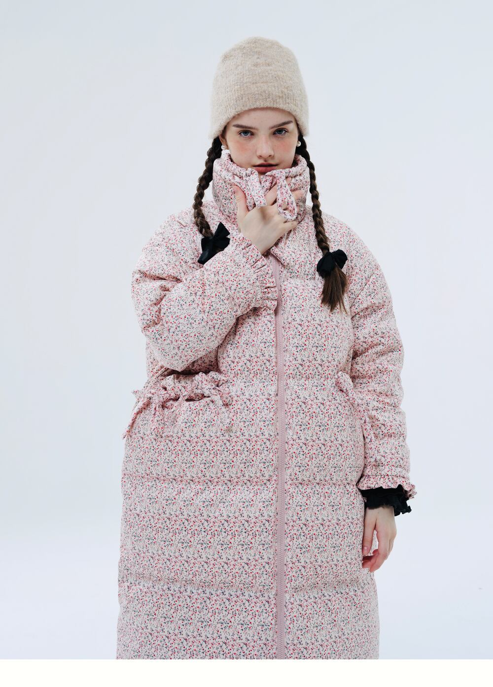 美品❤️リボン❤️imakokoni イマココニ 中綿ジャケット キルティング 赤 美品❤️リボン❤️imakokoni イマココニ 中綿ジャケット キルティング