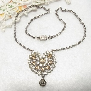 ラインストーンのペンダントネックレス   ヴィンテージネックレスのセール通販　8090N