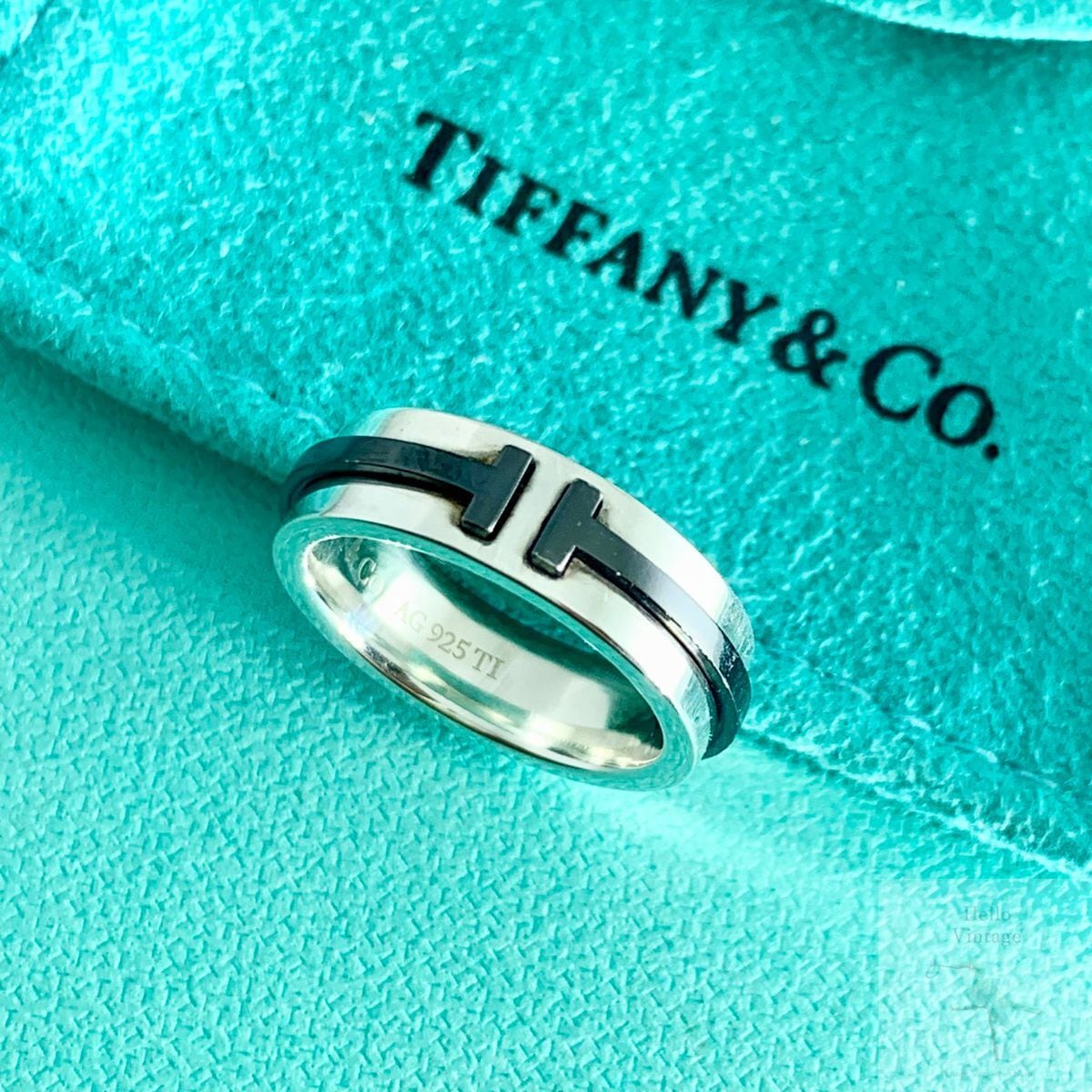 ✨人気✨TIFFANY & Co. ティファニー 925 シルバー リング✨ ティファニー 8号 T Two リング チタン 925 シルバー ZO8e | Hello Vintage