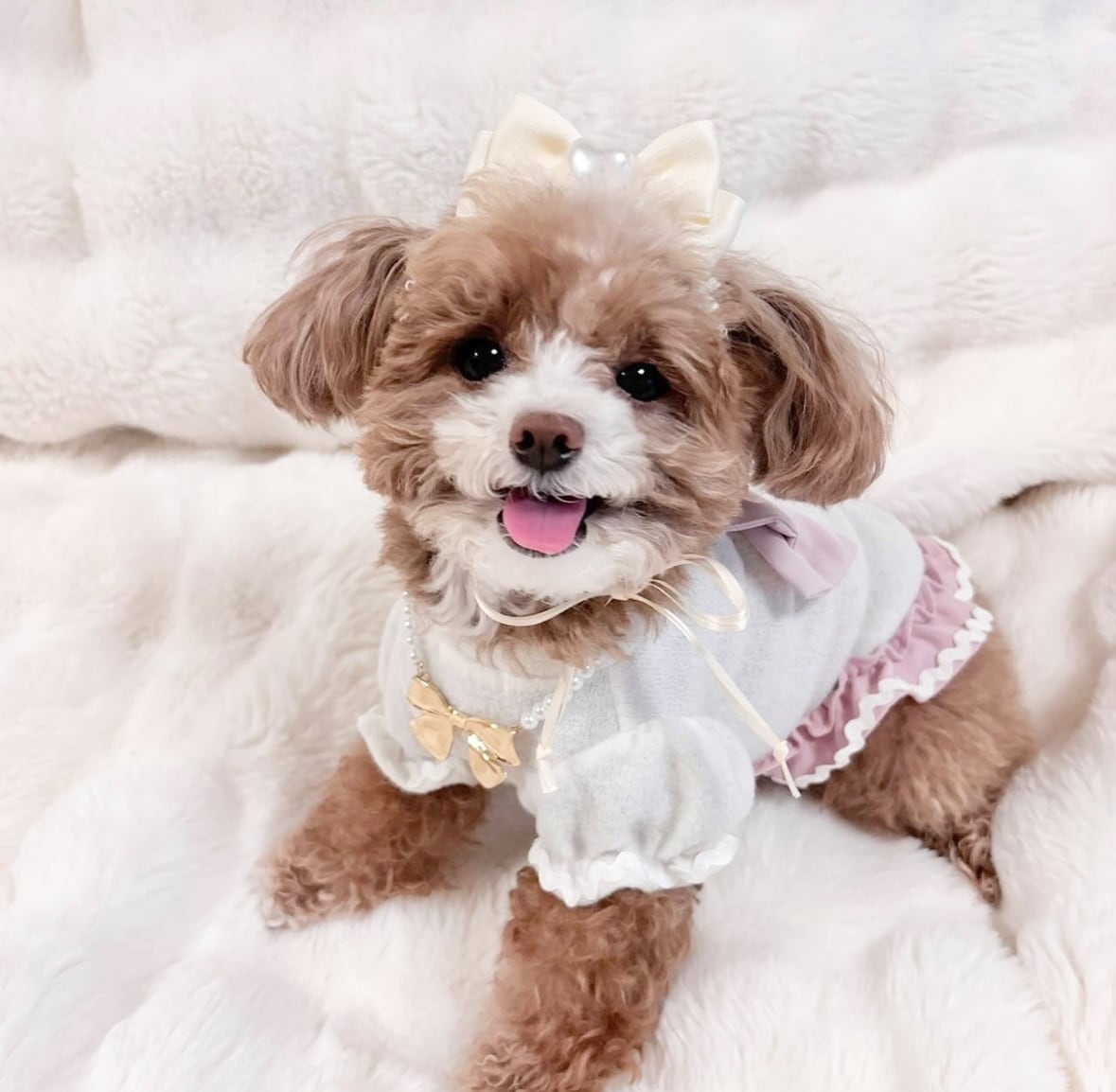 ツイードのおリボンヘッドドレス