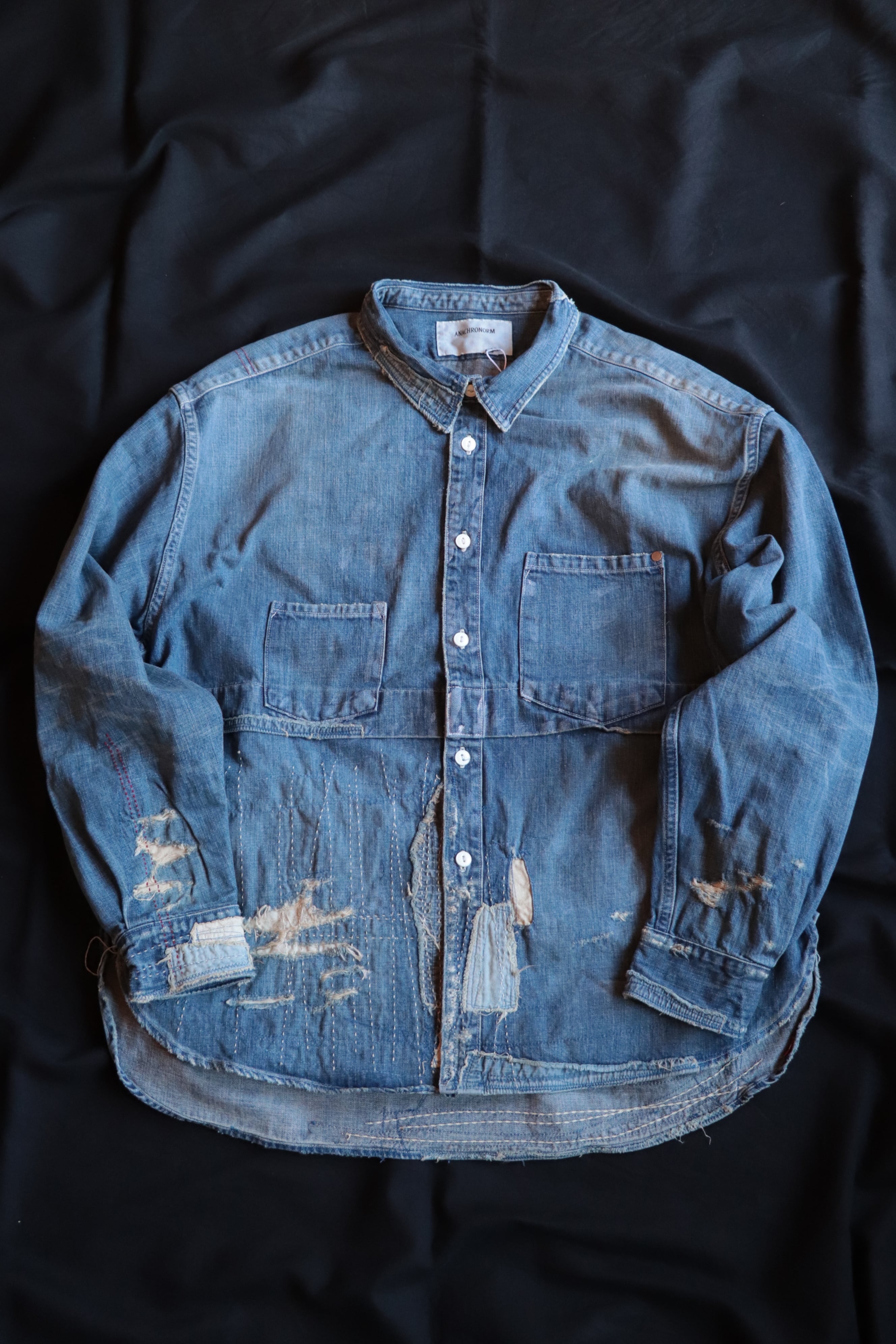 ANACHRONORM/アナクロノーム REMAKED ReSIZE WORK SHIRT INDIGO AN193