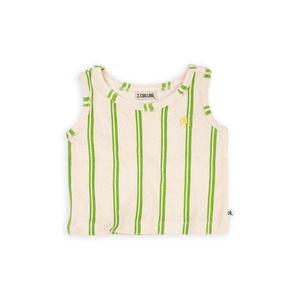 【CarlijnQ】what i like Stripes Green - Tanktop Loose Fit-タンクトップ ストライプ-