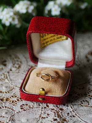 ノットデザイン K18 結び目リング BOX付 指輪 フランスヴィンテージ パリ ヴィンテージリング