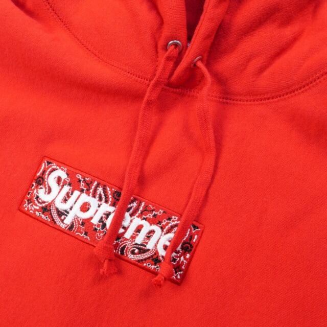 Supreme Bandana Box Logo Hooded M 赤