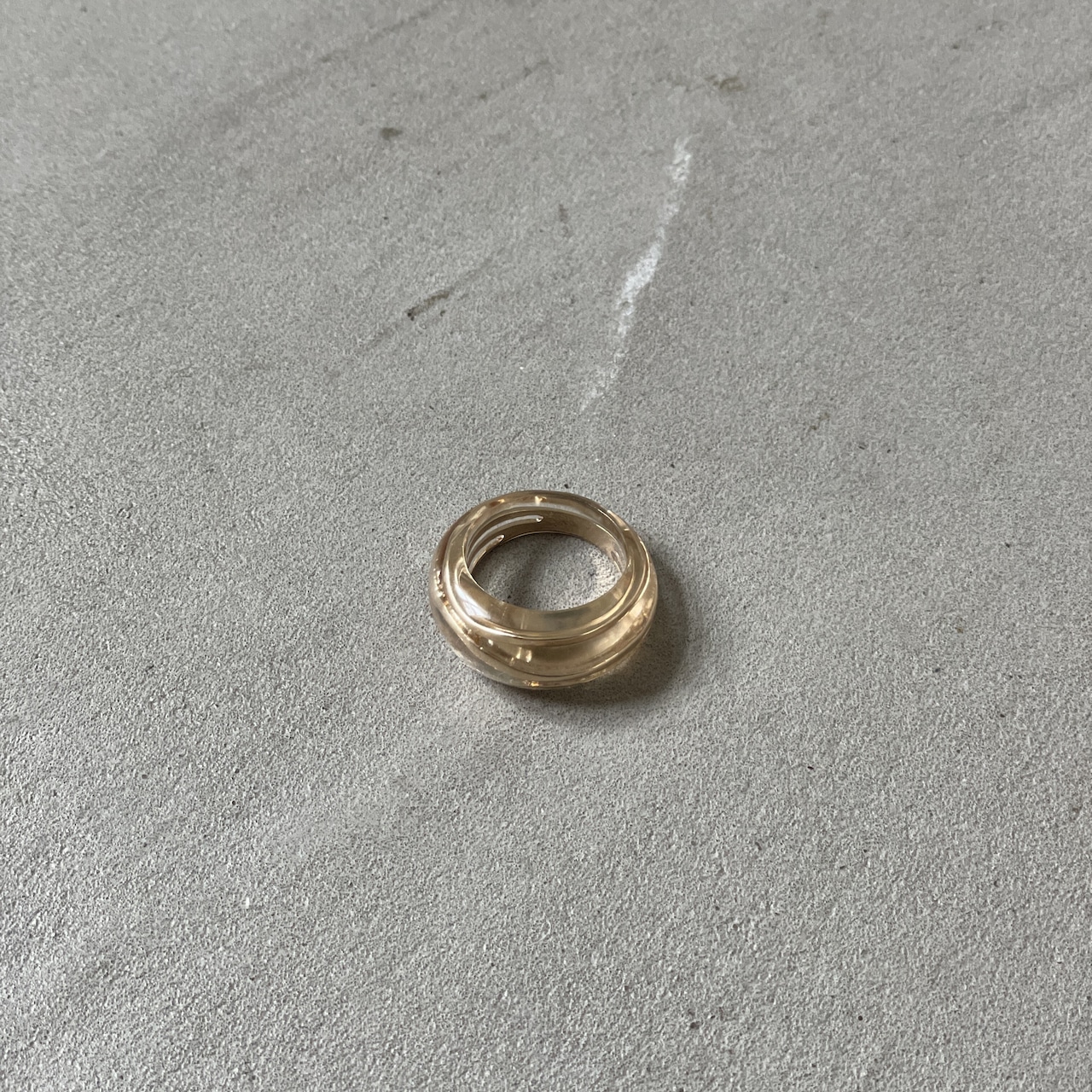 metal×clear ring/gold