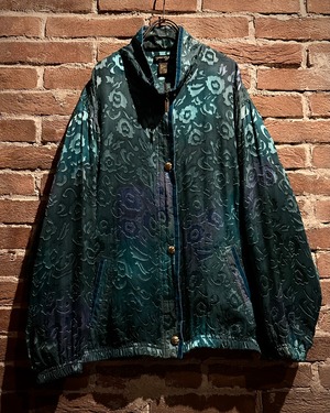 【Caka act3】Beautiful Gradation Flower Pattern Vintage Loose Sheer Jacket