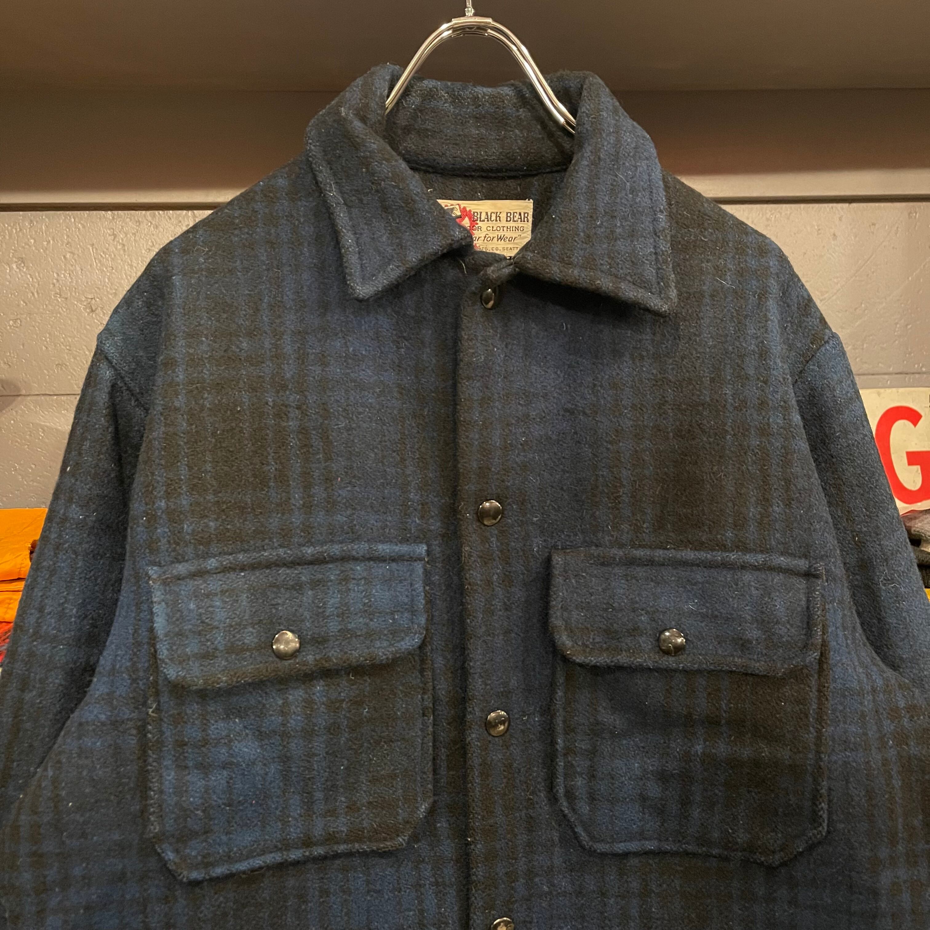 50s BLACK BEAR Wool Jacket