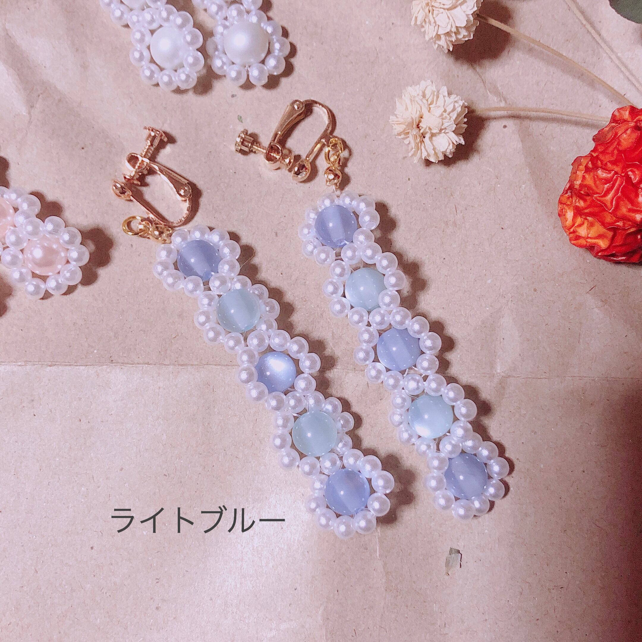 Rika Matsuda ビーズお花のやさしさ ピアス イヤリング エドマッチョ Art Shop