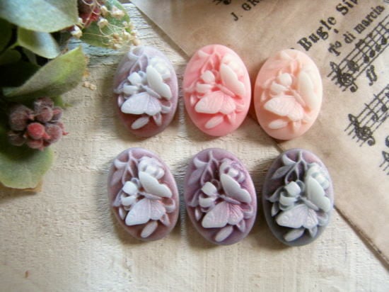 カボション＊カメオ 蝶/セレクト雑貨 | ハンドメイド雑貨La fleur