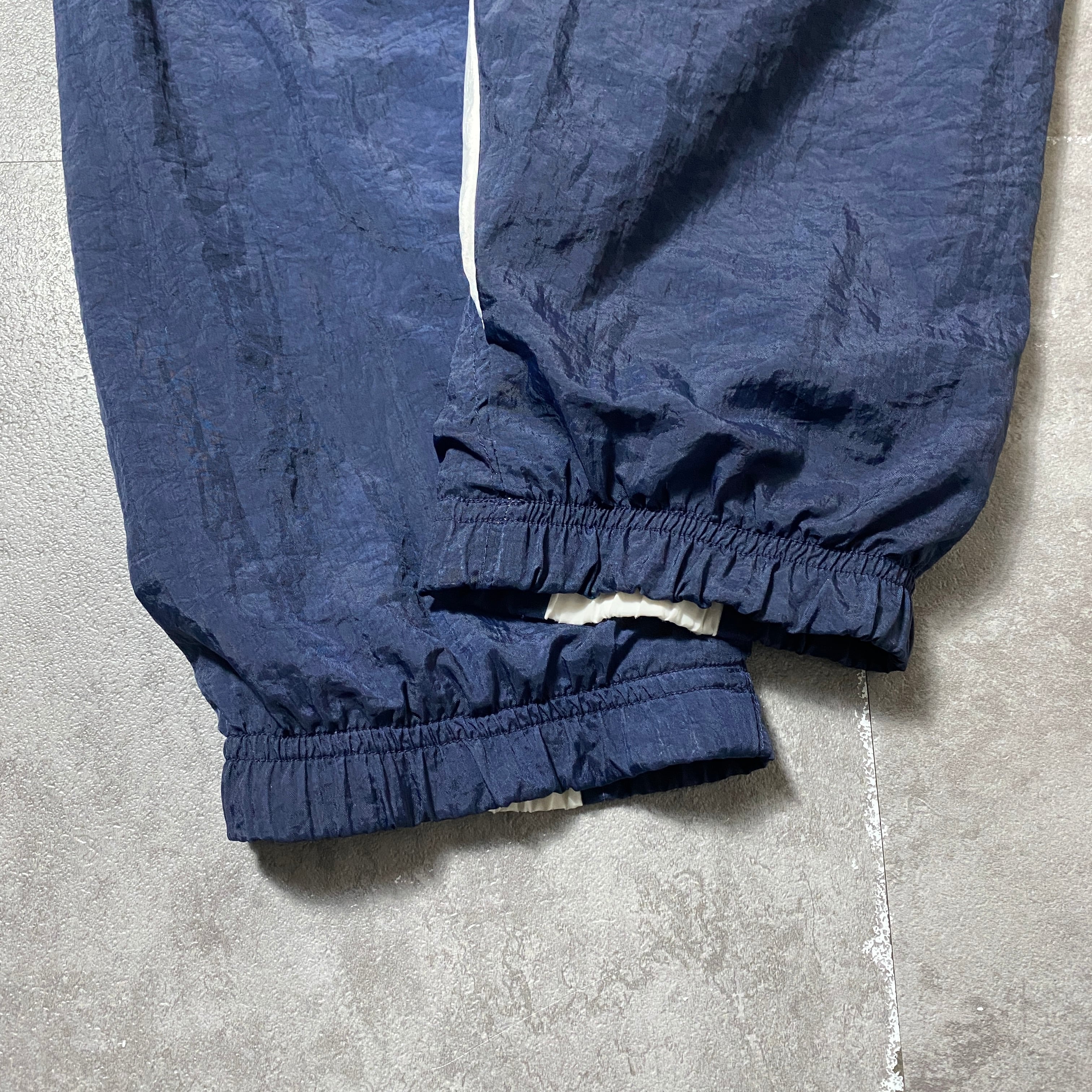 90's NIKE ナイキ スウォッシュ 刺繍ワンポイント バック刺繍 ネイビー