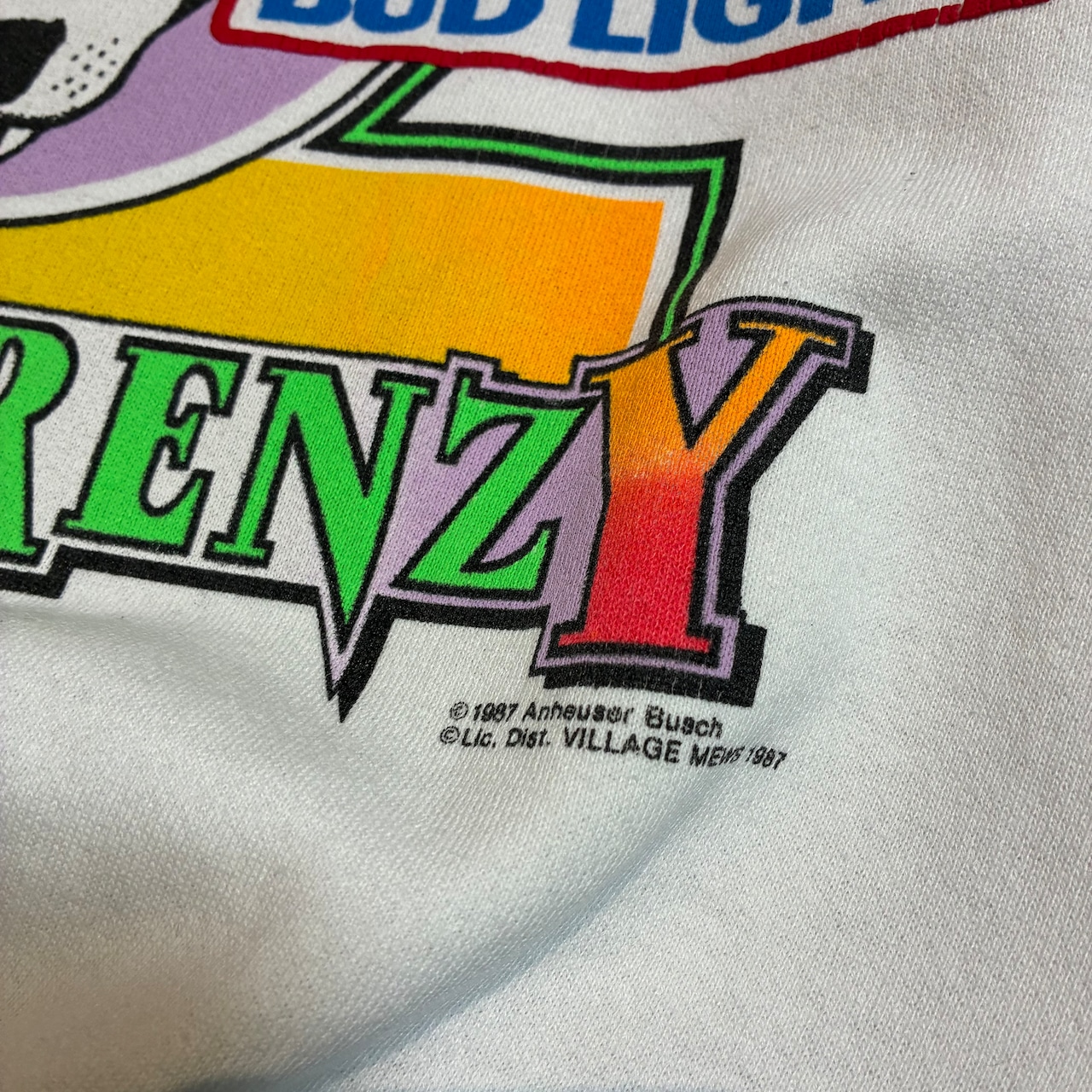 80s USA製 FRUIT BUD LIGHT ヴィンテージスウェット お酒 バドライト