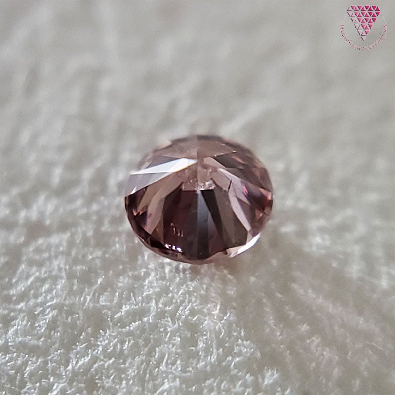 0.060ct　FANCY DEEP　ORANGY　PINK　SI-1　ラウンド