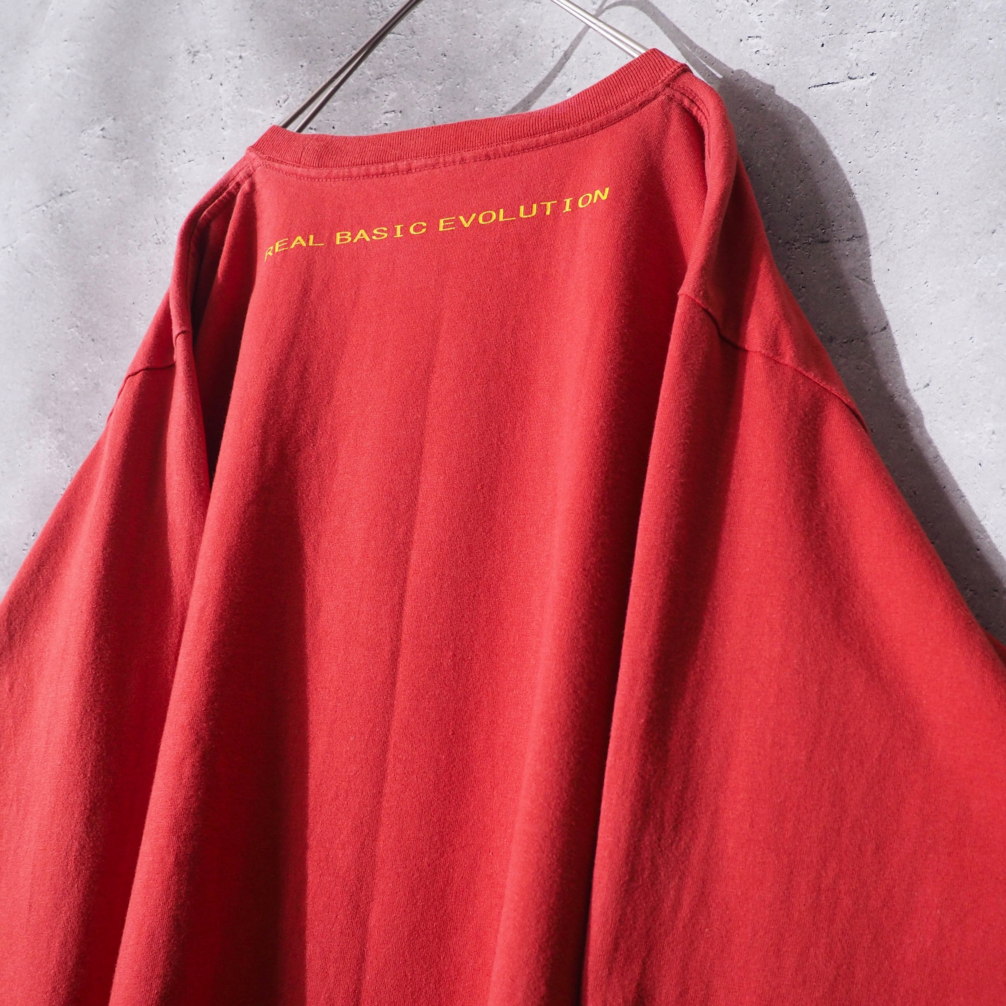 1990s " Real Basic Evolution " Indian Printed Vintage Loose Long Sleeve Tee