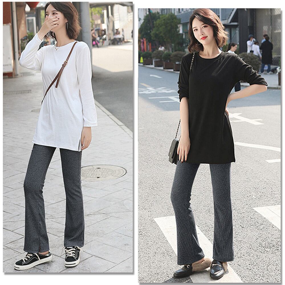 裏起毛 レギンス パンツ レディース 秋冬 大人 きれいめ カジュアル かわいい おしゃれ 防寒 セミフレア スリット 選べる2タイプ 大人可愛い 大人女子