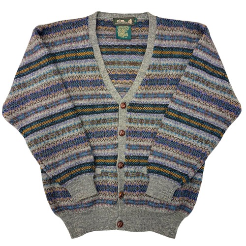 幾何学模様カーディガン