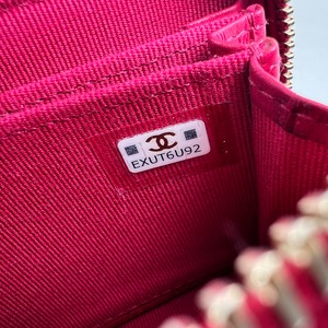 CHANEL シャネル マトラッセ ココマーク キャビアスキン 小銭入れ、コインケース ピンク A-13336