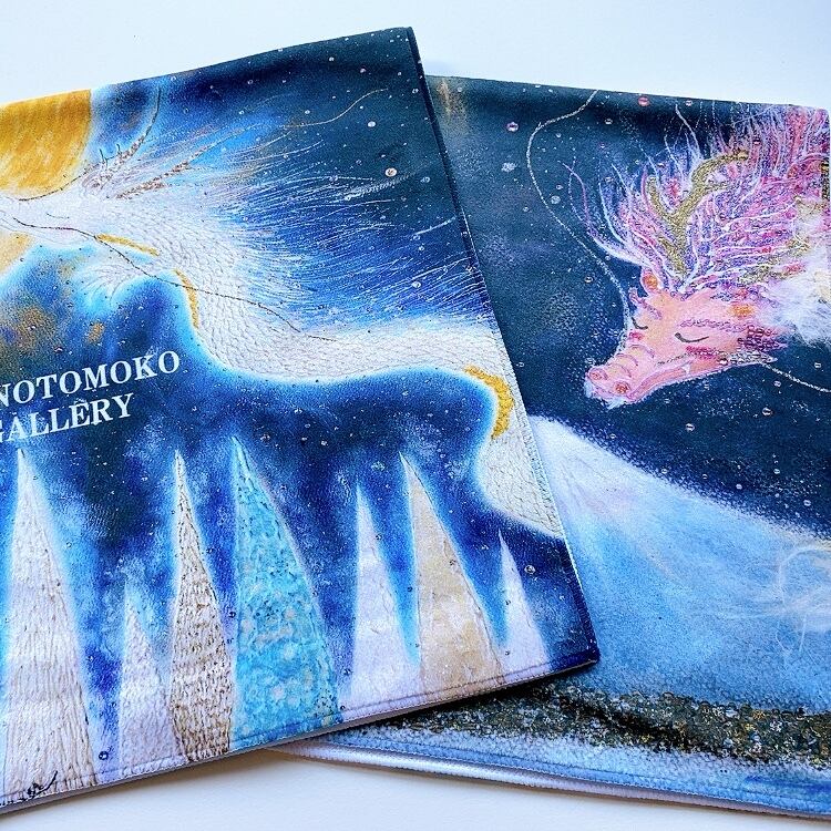 龍のタオル 龍の絵 龍のイラスト 竜 龍神 白龍&満月と富士山と龍タオル