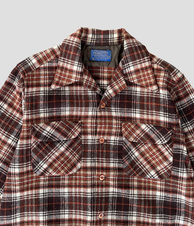 -Pendleton- Vintage 60-70s M Board Shirt made in USA