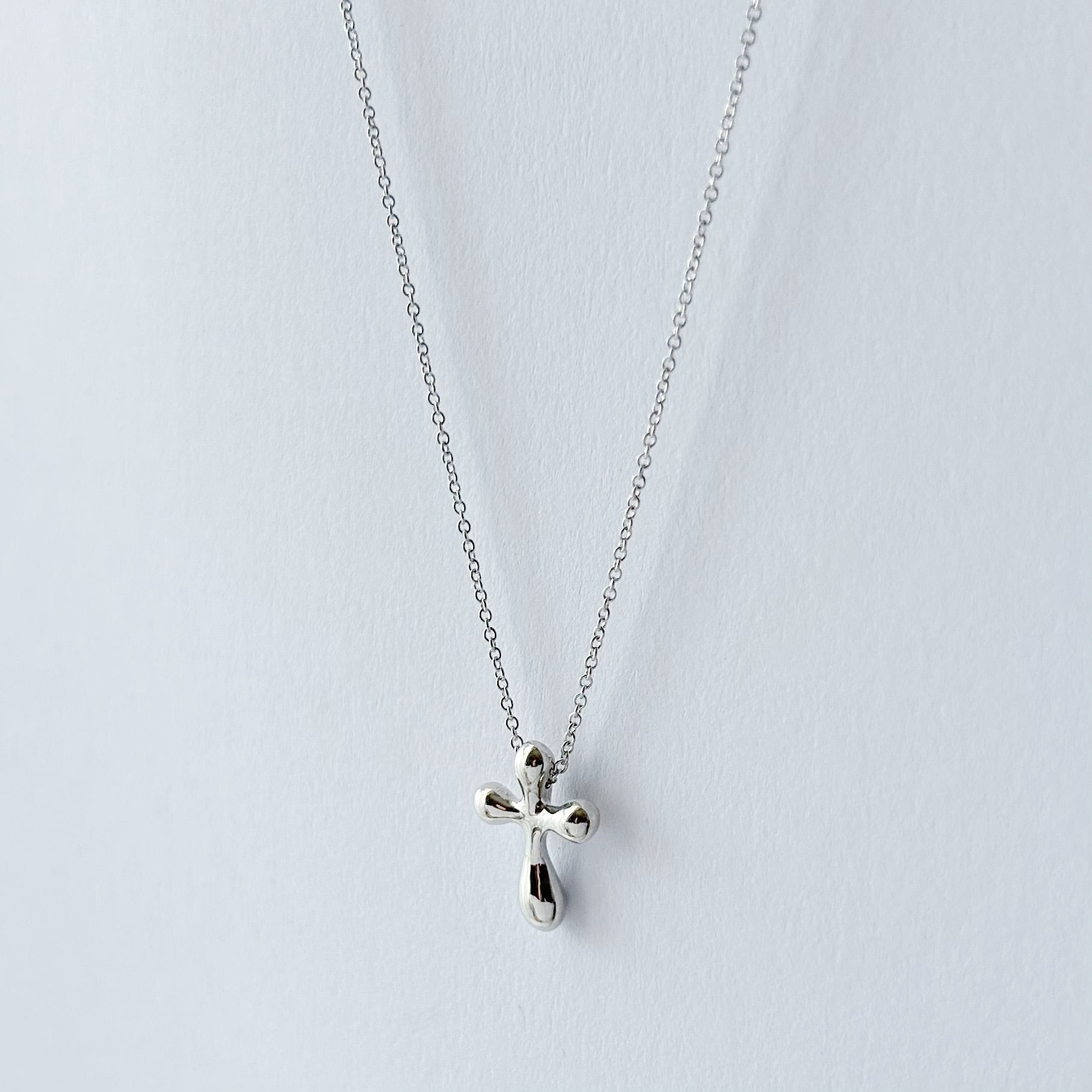 T7070】Tiffany&Co. cross necklace/silver925/ティファニー