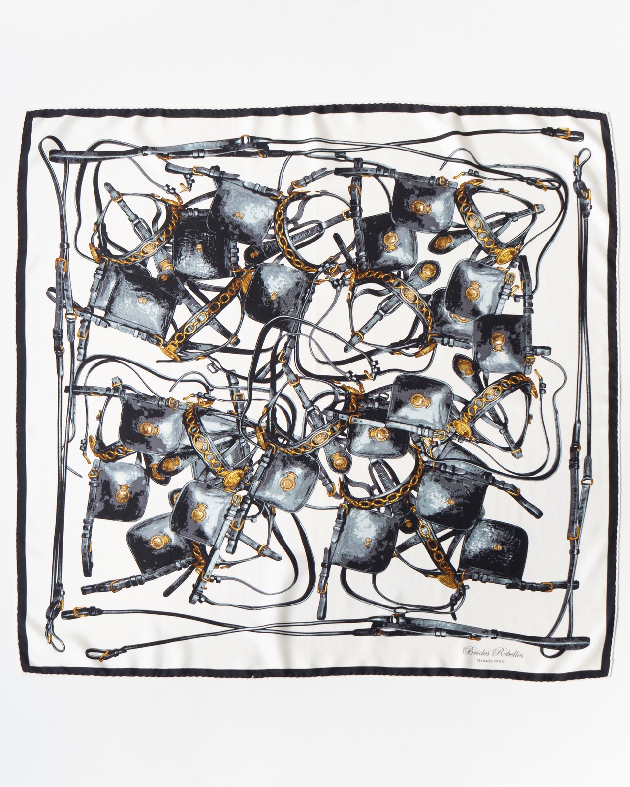 〈Hermès〉Carres 90 Scarf BRIDES REBELLES