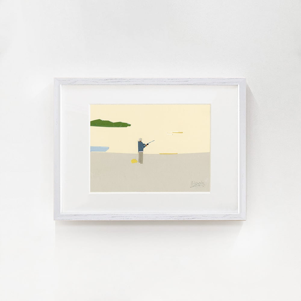 Original drawing “Fishing” (Framed) | 坂内拓 Taku Bannai