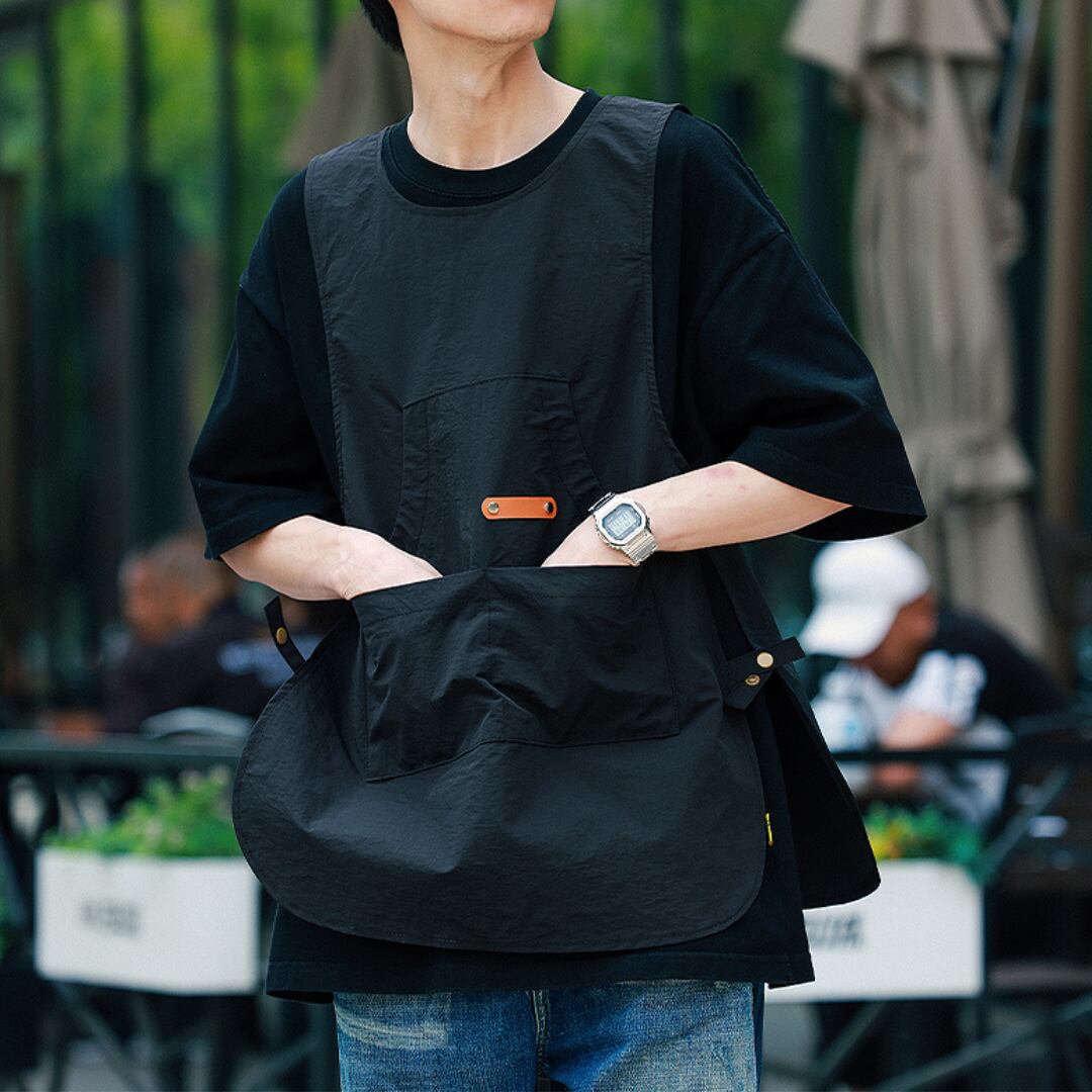 水に強いラウンドネックベストエプロン A18390