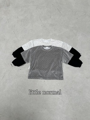 ※11/23まで5%OFF予約【little normal】dot layered long T/S-JS