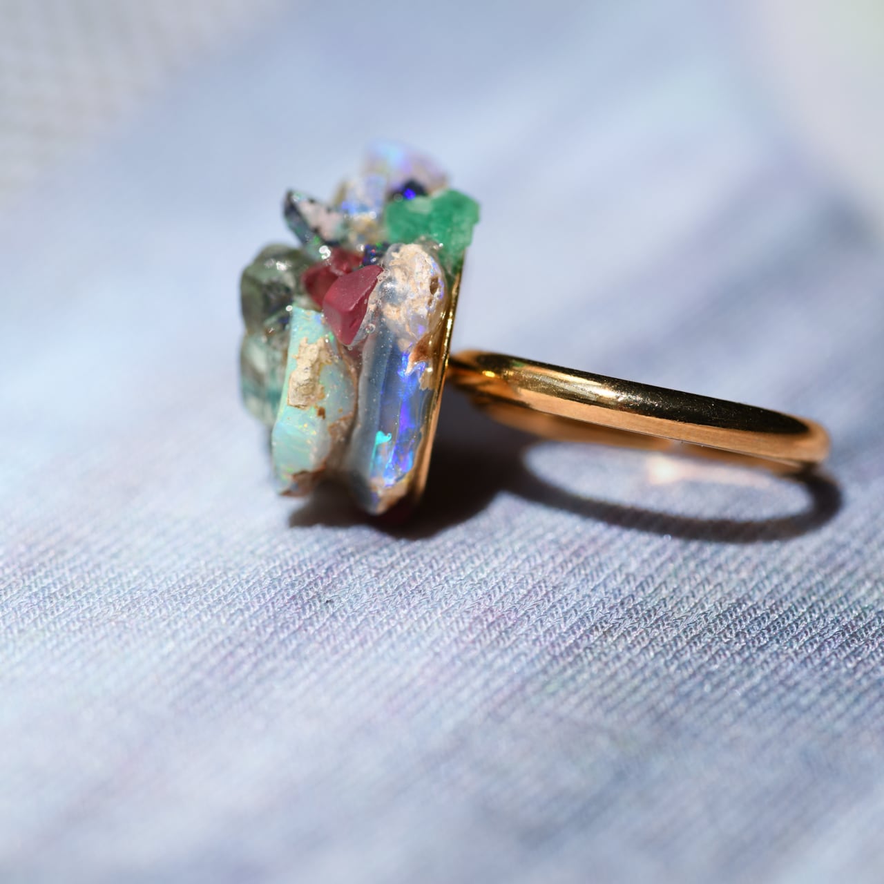 001 Water Lilies Collection】 Integration Ring エメラルド