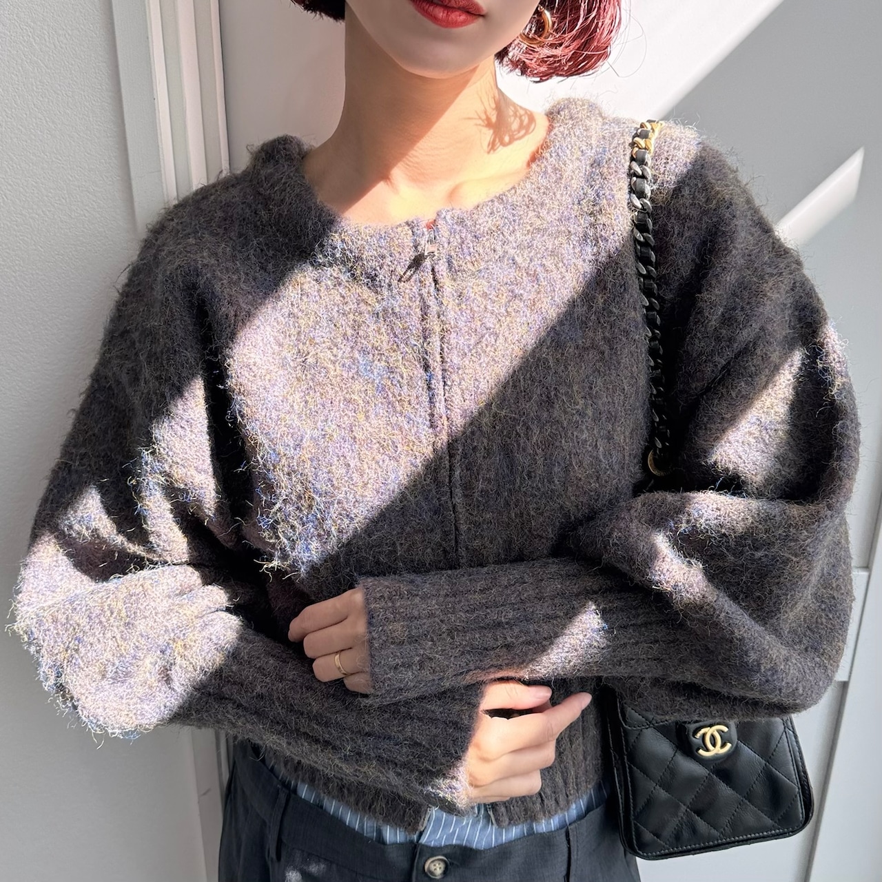 MIXカラー2wayジップCD/パープルmix