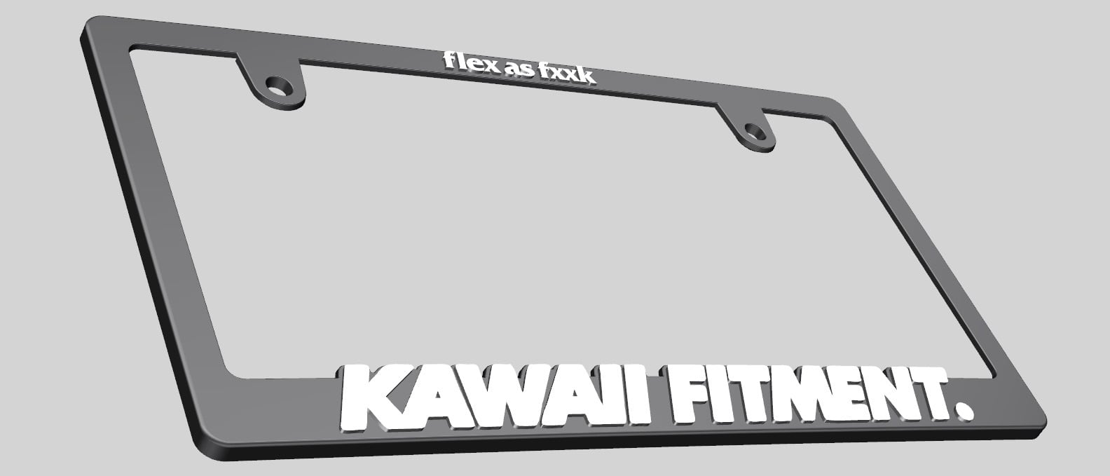 kawaii fitment ナンバーフレーム、おまけステッカー付き