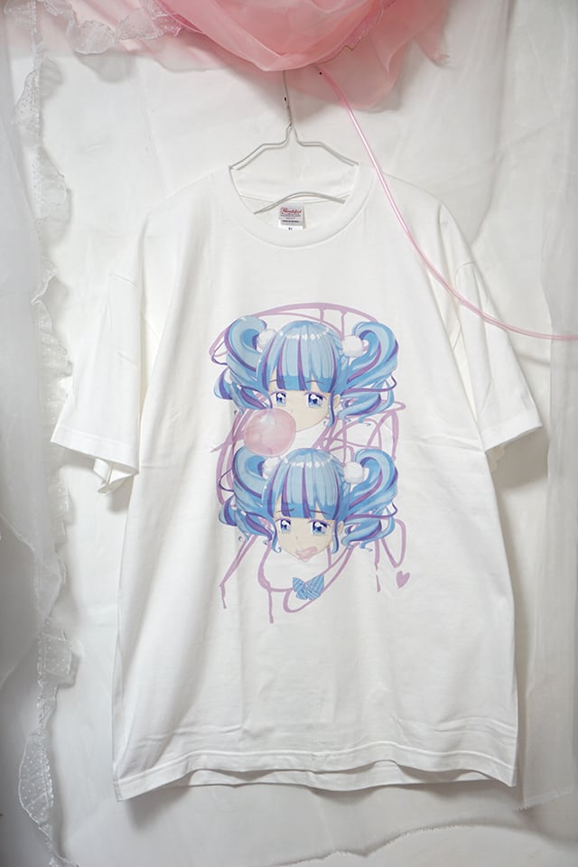 『フーセンガムTシャツ(青っぽい)』