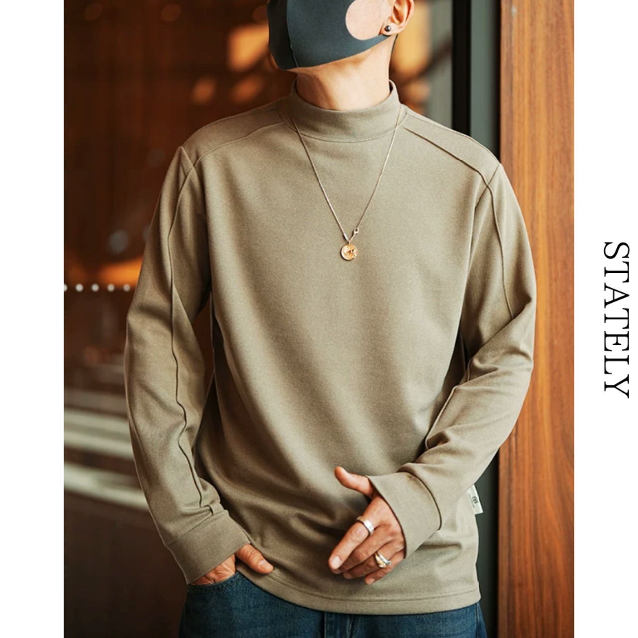 Urban Mockneck ストレッチトップス/5color_T77・画像8