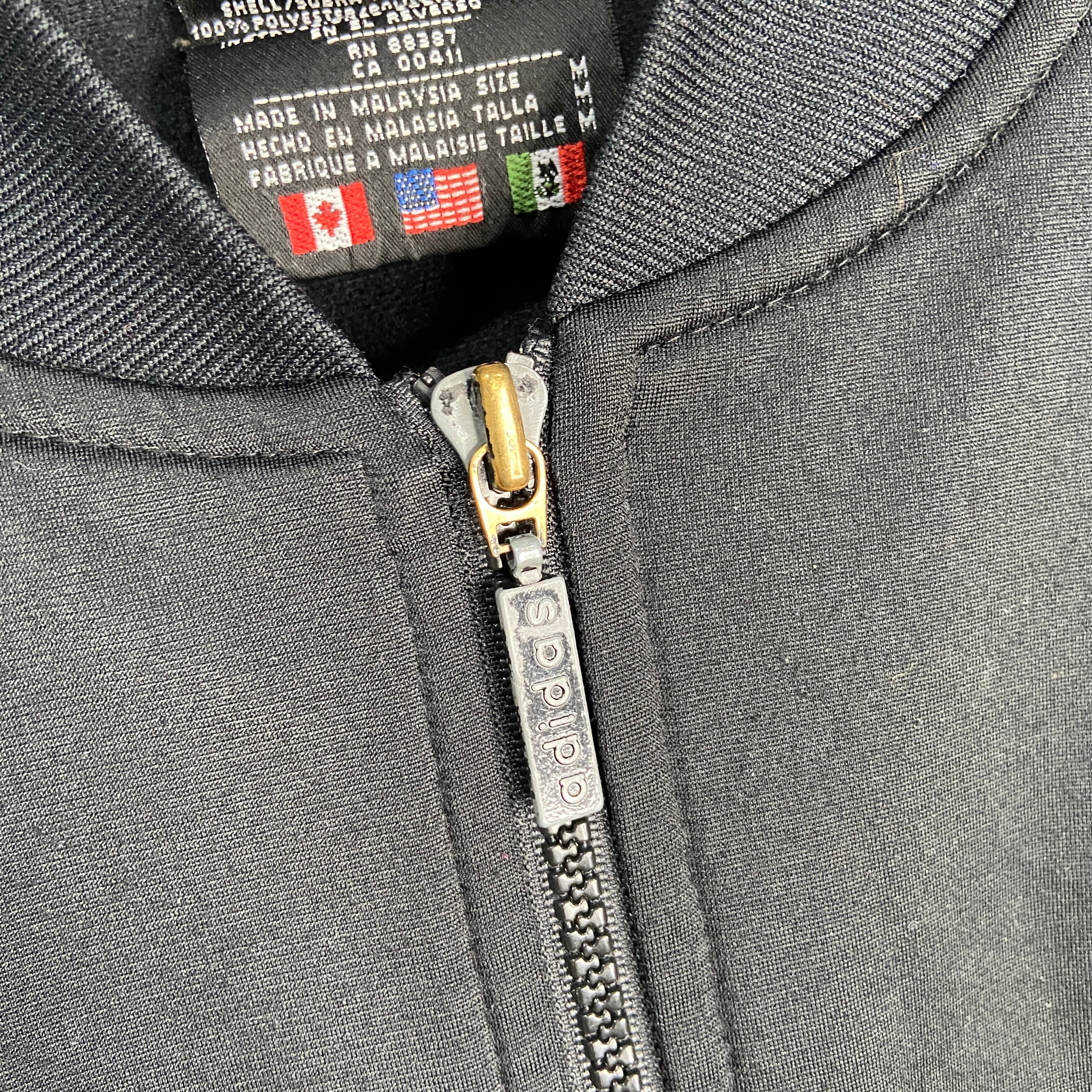 送料無料』80s adidas 万国旗タグ トラックジャケット ブラック M 黒 