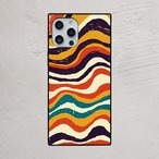 iPhoneケース レトロウェーブ 波柄｜60s 70s サイケポップ RETRO034