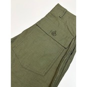 60s US ARMY OG-107 COTTON SATEEN BAKER PANTS Size W30L35→W29L31