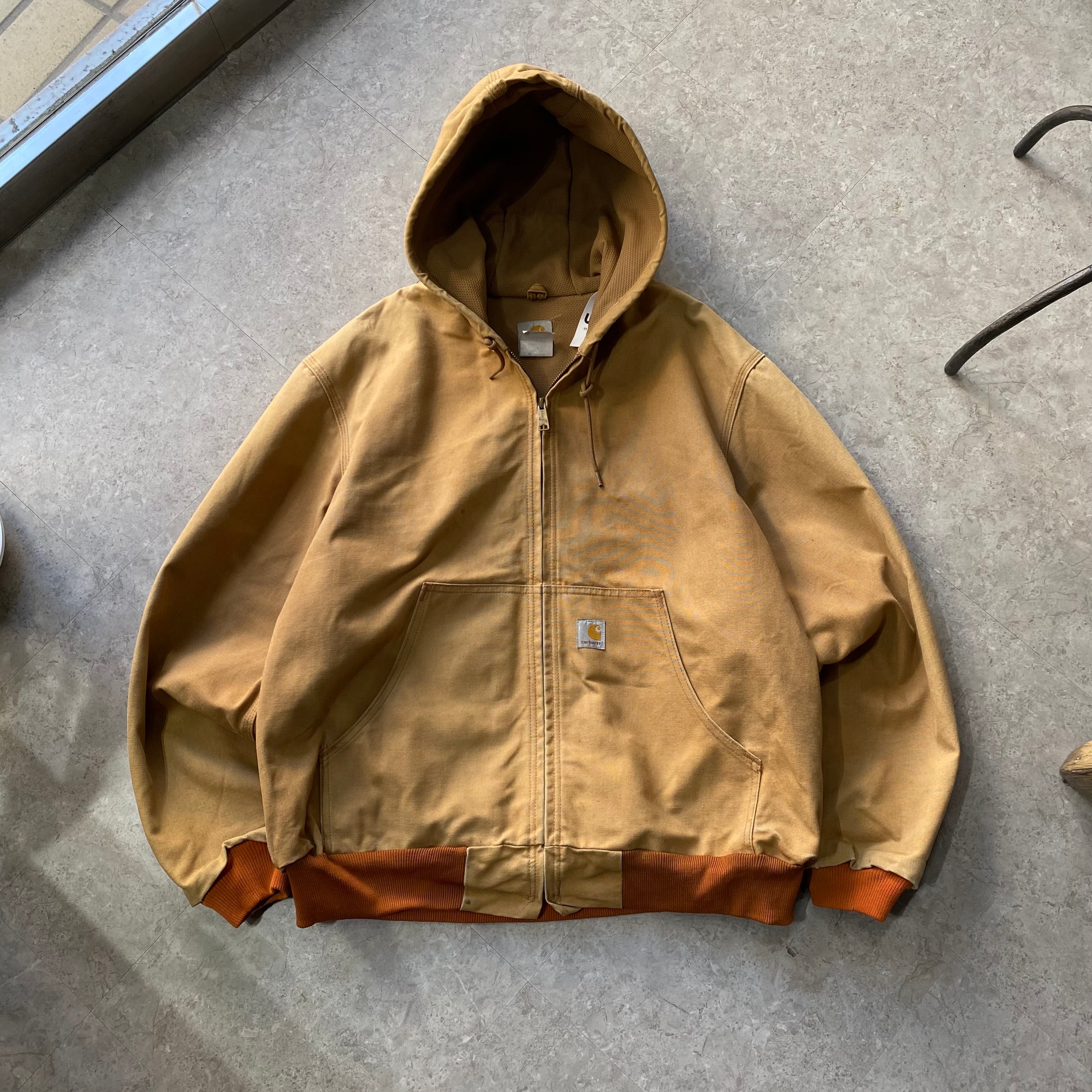 00s CARHARTT " 2tone beige " mesh liner active jacket【仙台店】