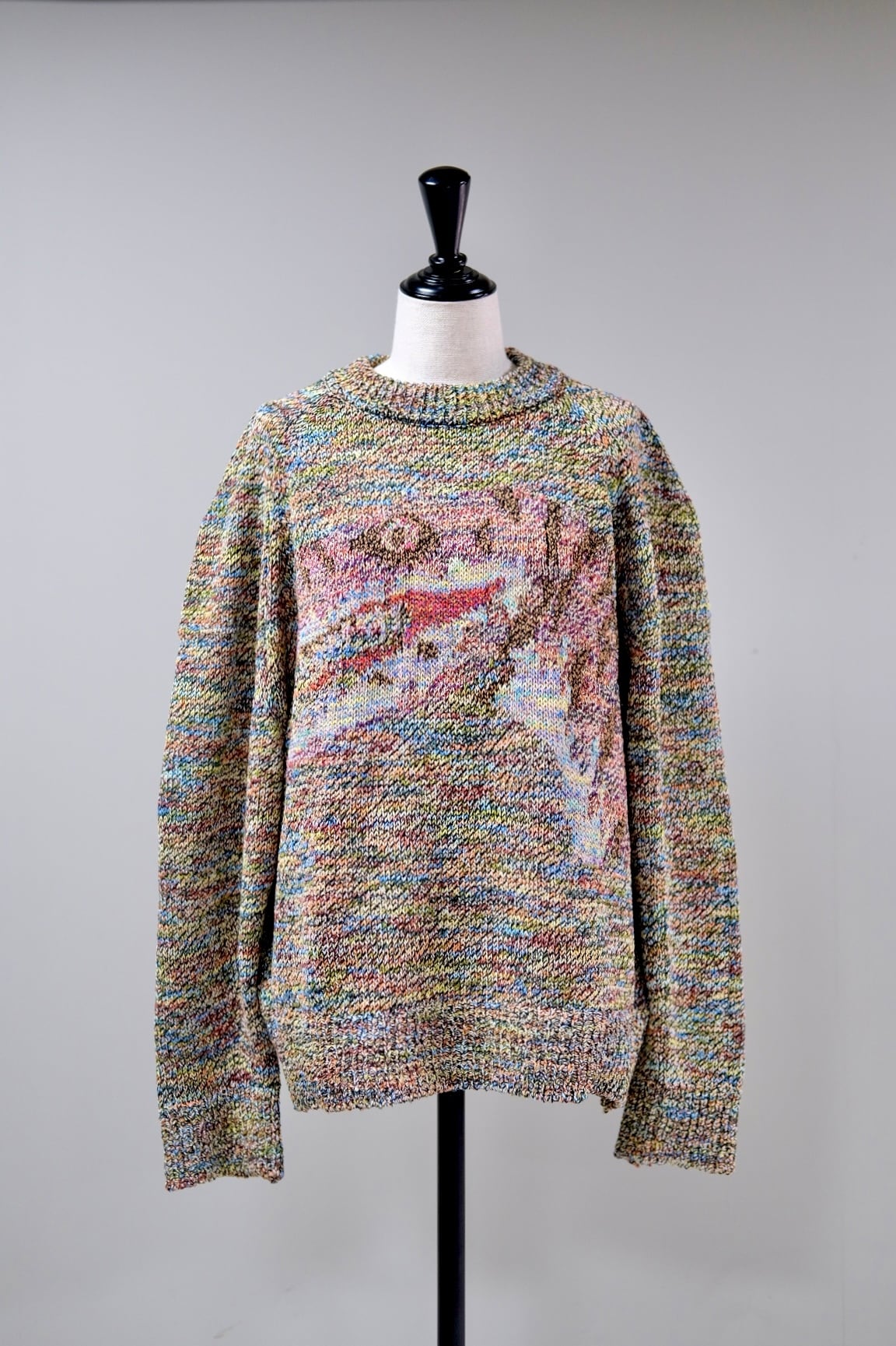 トップス mame Crane Pattern Jacquard Knitted Top Mame Kurogouchi(マメ) Crane Pattern Jacquard Knitted Top NAVY
